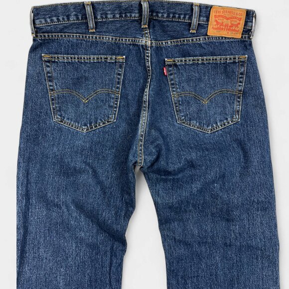 Levi's 505 Men's Straight Leg Blue Denim Jeans Mid-Rise Regular Fit 38x32 - Picture 5 of 16